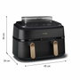 Philips NA552/00 5000 Series Dual Steam Airfryer, 9 L, Negro
