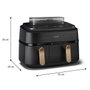 Philips NA552/00 5000 Series Dual Steam Airfryer, 9 L, Negro
