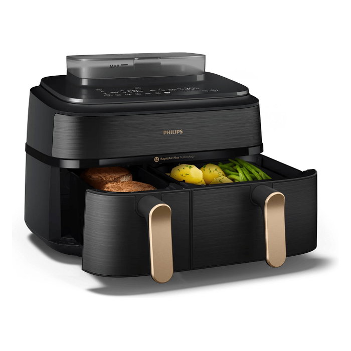 Philips Airfryer 5000 Series NA552/00 Dual Basket 9 L Negro y Dorado