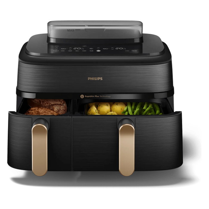 Philips Airfryer 5000 Series NA552/00 Dual Basket 9 L Negro y Dorado
