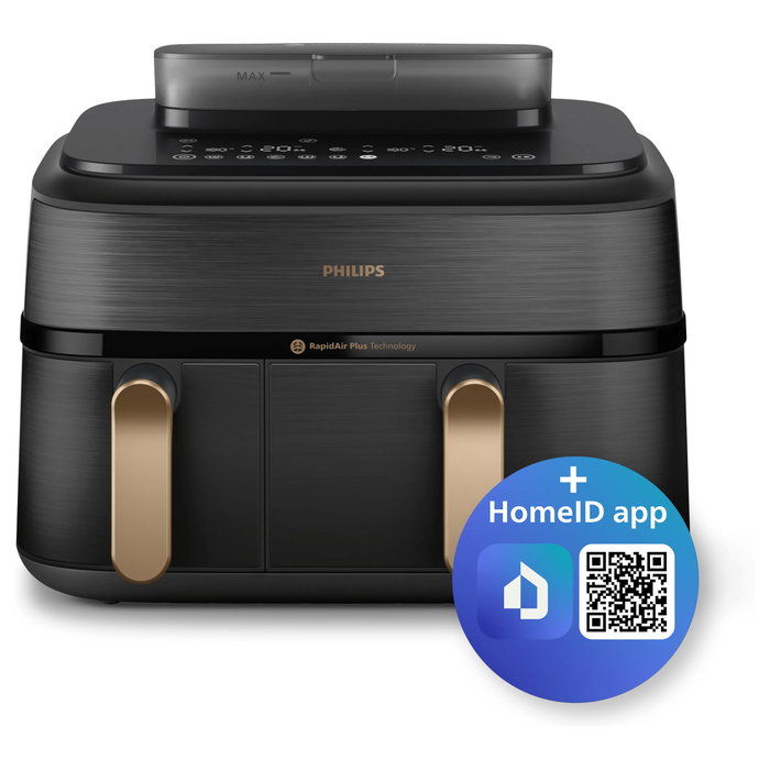 Philips Airfryer 5000 Series NA552/00 Dual Basket 9 L Negro y Dorado