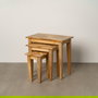 S/3 Mesitas Natural Madera de Mango 56 X 35 X 54 cm