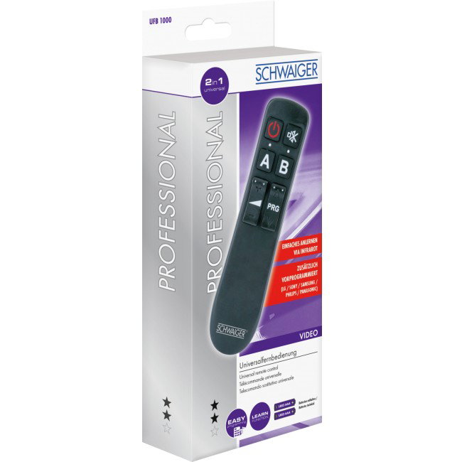 Schwaiger Control Remoto Universal 2in1 8 Teclas UFB1000 533 Schwaiger Control Remoto Universal 2in1 8 Teclas UFB1000 533