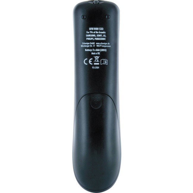 Schwaiger Control Remoto Universal 2in1 8 Teclas UFB1000 533 Schwaiger Control Remoto Universal 2in1 8 Teclas UFB1000 533