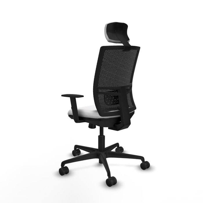 PIQUERAS Y CRESPO Silla de oficina Yunquera con mecanismo Sincro/Traslack Blanco/Negro