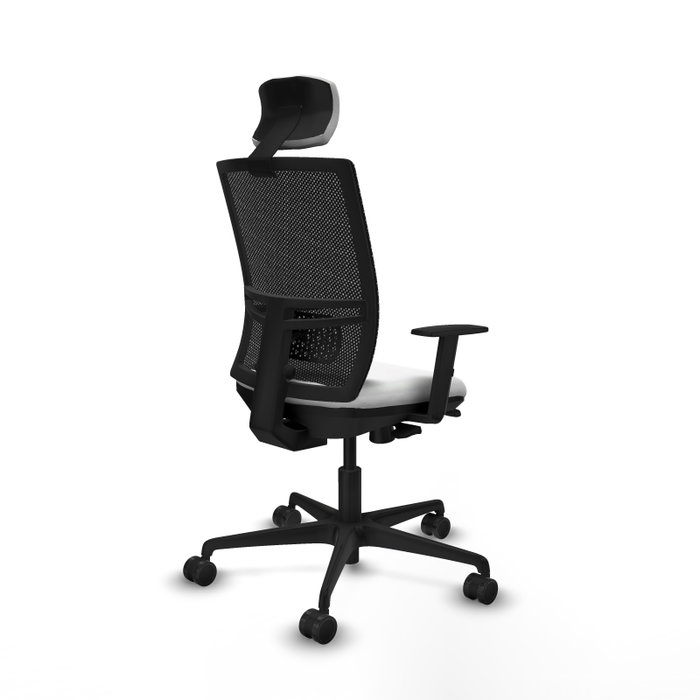PIQUERAS Y CRESPO Silla de oficina Yunquera con mecanismo Sincro/Traslack Blanco/Negro