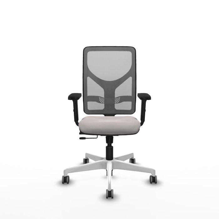 PIQUERAS Y CRESPO Silla de oficina Motilla Blanco y Gris