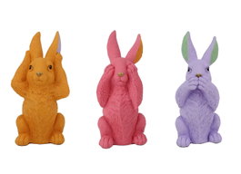 DKD Home Decor Figura de Vinilo Conejo Surtida