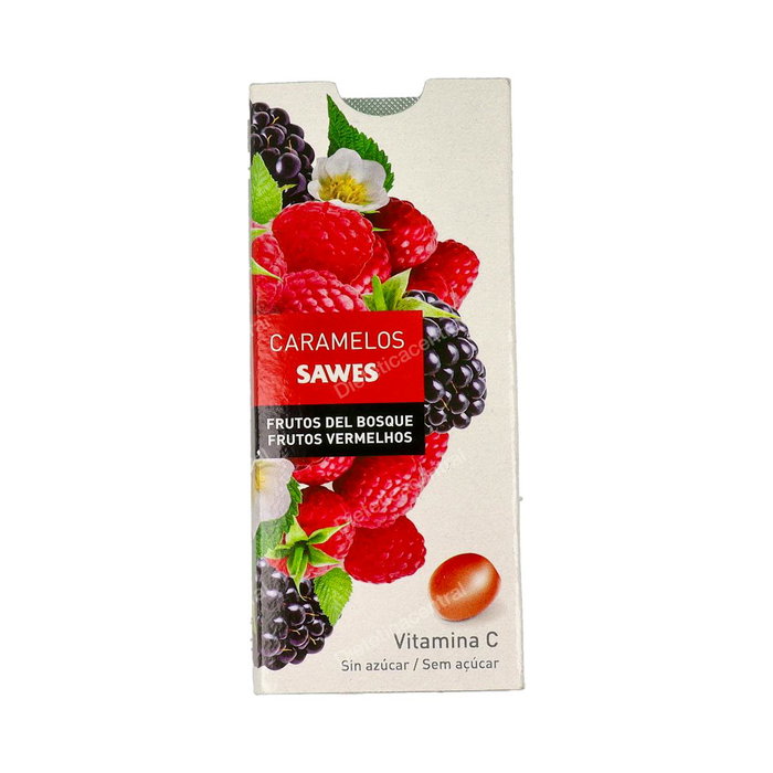 SAWES Caramelos Balsámicos sin Azúcar con Vitamina C, Sabor Frutos del Bosque, 22 g SAWES Caramelos Balsámicos sin Azúcar con Vitamina C, Sabor Frutos del Bosque, 22 g