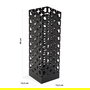 Paragüero Cuadrados Metal Hierro (15,5 x 49 x 15,5 cm) Negro