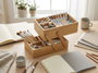 Inde Organizador de Bambú 2 Niveles (Pack de 6 Unidades) 25,9 x 16,8 x 16,3 cm