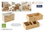 Inde Organizador de Bambú 2 Niveles (Pack de 6 Unidades) 25,9 x 16,8 x 16,3 cm
