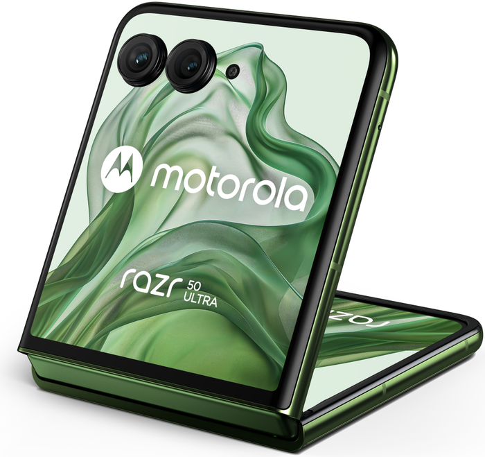 Motorola razr 50 Ultra - Smartphone Plegable 6.9" OLED 165Hz, 512GB 12GB RAM, 5G, Snapdragon 8s Gen 3, Cámara 50MP, Batería 4000mAh, Carga 45W, Android 14, Verde