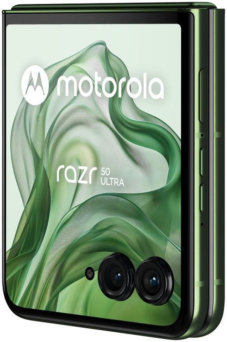 Motorola razr 50 Ultra - Smartphone Plegable 6.9" OLED 165Hz, 512GB 12GB RAM, 5G, Snapdragon 8s Gen 3, Cámara 50MP, Batería 4000mAh, Carga 45W, Android 14, Verde