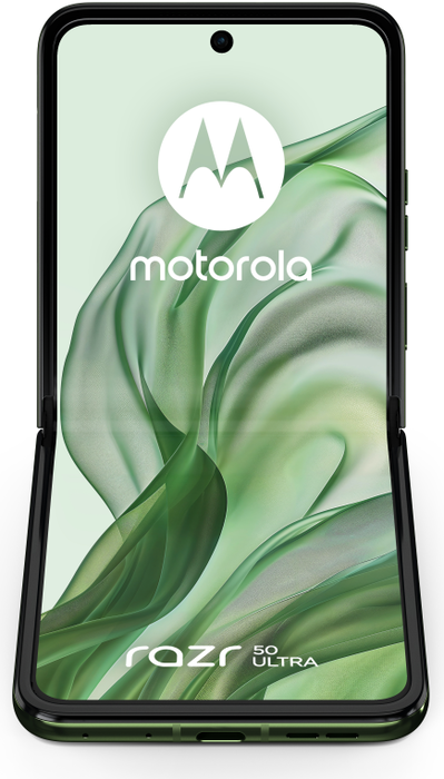 Motorola razr 50 Ultra - Smartphone Plegable 6.9" OLED 165Hz, 512GB 12GB RAM, 5G, Snapdragon 8s Gen 3, Cámara 50MP, Batería 4000mAh, Carga 45W, Android 14, Verde