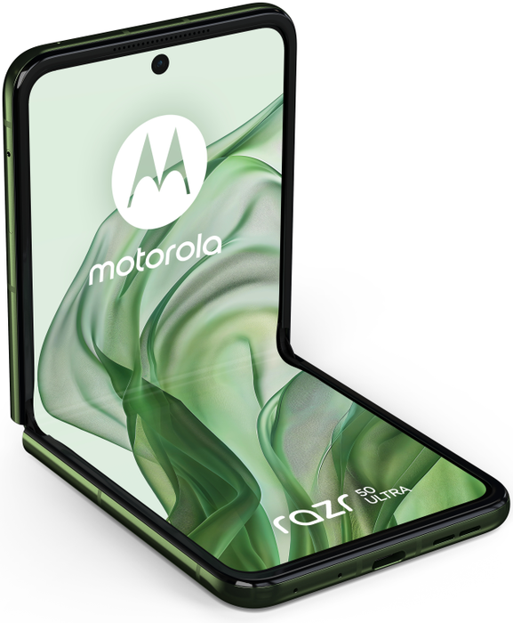Motorola razr 50 Ultra - Smartphone Plegable 6.9" OLED 165Hz, 512GB 12GB RAM, 5G, Snapdragon 8s Gen 3, Cámara 50MP, Batería 4000mAh, Carga 45W, Android 14, Verde