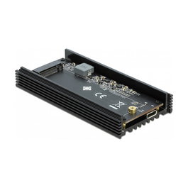 DeLOCK Externes Gehäuse para M.2 NVMe PCIe SSD, USB 20 Gbps USB 3.2 Gen 2x2, USB Type-C, Negro