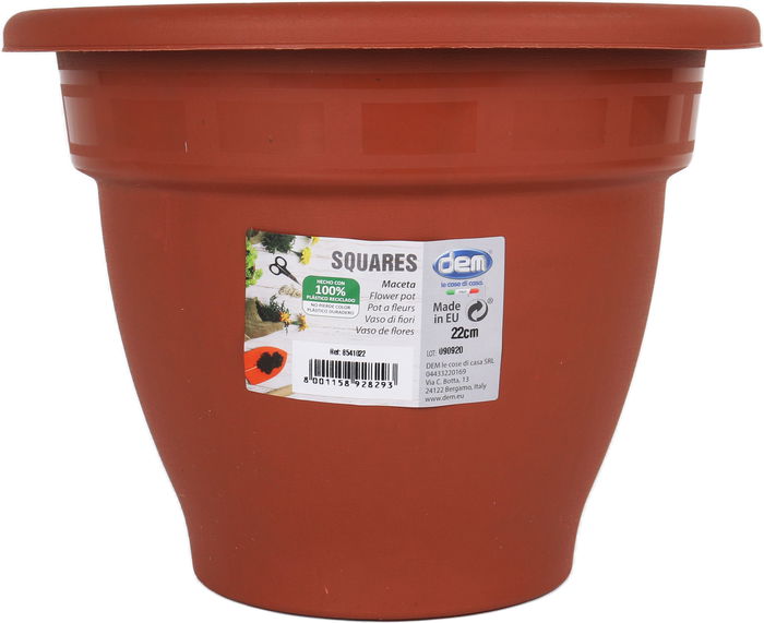 Dem Maceta 22 cm "Squares" 22x17cm (6 Unidades)