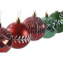 DKD Home Decor Set de 12 Bolas de Decoración Navideña Rojo y Verde