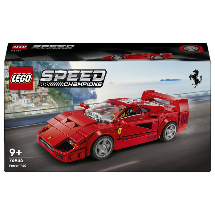LEGO Speed Champions Ferrari F40 76934, Modelo de Colección para Construir con Minifigura Piloto, Coche de Juguete de Carreras para Niños 9+ Años