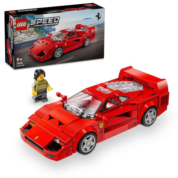 Lego Speed Champions Supercoche Ferrari F40 - Juego de Construcción para Niños de 6 Años