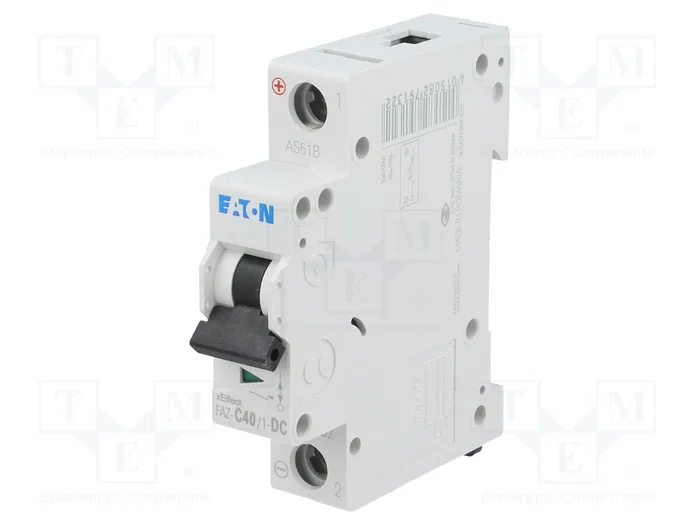 EATON ELECTRIC FAZ-C40/1-DC Interruptor magnetotérmico 40A 250VDC 1 Polo EATON ELECTRIC FAZ-C40/1-DC Interruptor magnetotérmico 40A 250VDC 1 Polo