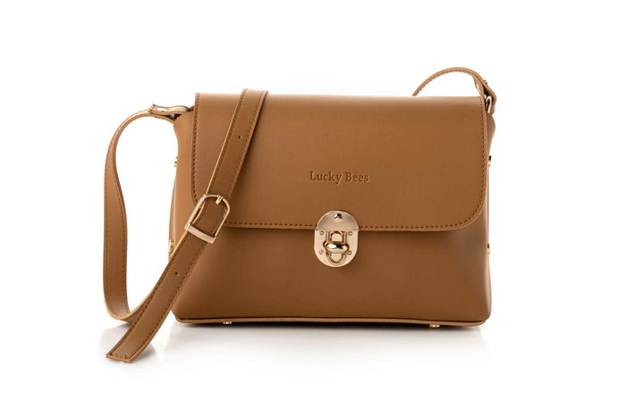 Lucky Bees Bolso Bandolera 1278 Mostaza Piel de Polivinilo