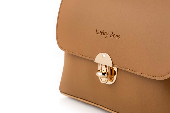 Lucky Bees Bolso Bandolera 1278 Mostaza Piel de Polivinilo