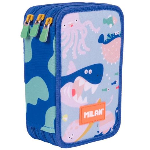 Milan Plumier 3 Pisos Con Contenido Serie Especial Blue Odyssey Estuche Escolar Azul Milan Plumier 3 Pisos Con Contenido Serie Especial Blue Odyssey Estuche Escolar Azul