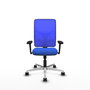 PIQUERAS Y CRESPO Silla de oficina Motilla con mecanismo Sincro y Brazos 3D, Azul