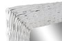 DKD Home Decor Espejo de Mimbre Trenzado Blanco 87x147 cm