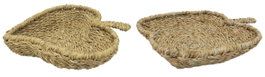 DKD Home Decor Centro de Mesa Seagrass y Metal Natural Surtido de 2