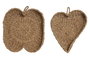 DKD Home Decor Centro de Mesa Seagrass y Metal Natural Surtido de 2
