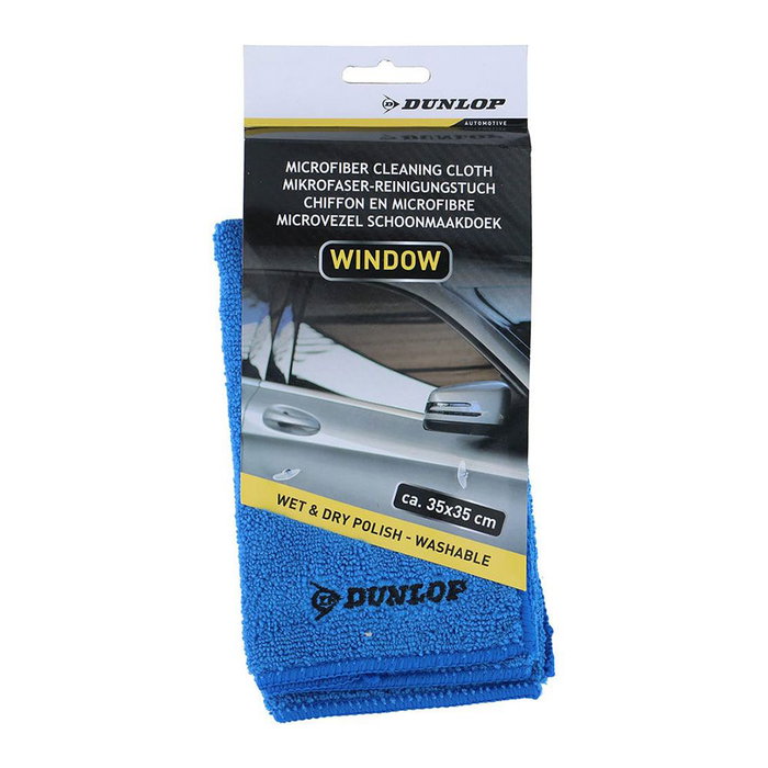 Dunlop Paño de Microfibra para Cristales Limpieza en Seco y Mojado 35 x 35 cm Dunlop Paño de Microfibra para Cristales Limpieza en Seco y Mojado 35 x 35 cm