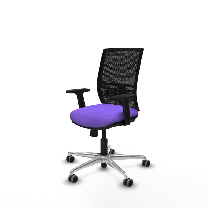 PIQUERAS Y CRESPO Silla de oficina Yunquera Lila y Negro con mecanismo Sincro/Traslack PIQUERAS Y CRESPO Silla de oficina Yunquera Lila y Negro con mecanismo Sincro/Traslack