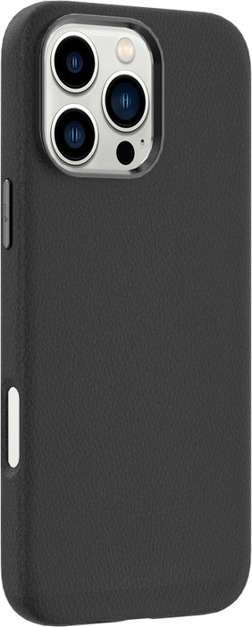 eSTUFF INFINITE VENICE Funda de cuero magnético para iPhone 16 Pro - Negra