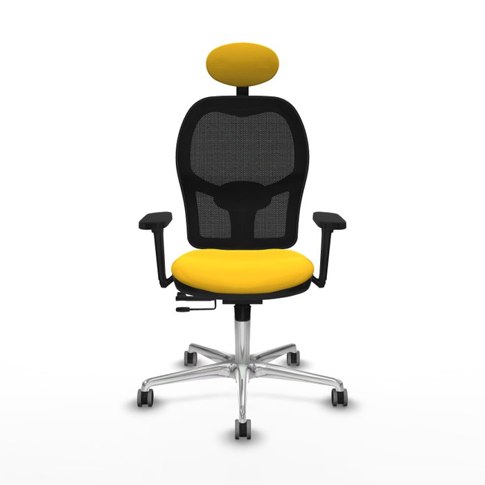 PIQUERAS Y CRESPO Silla de oficina Jorquera con mecanismo Sincro/Traslack, Amarillo y Negro PIQUERAS Y CRESPO Silla de oficina Jorquera con mecanismo Sincro/Traslack, Amarillo y Negro