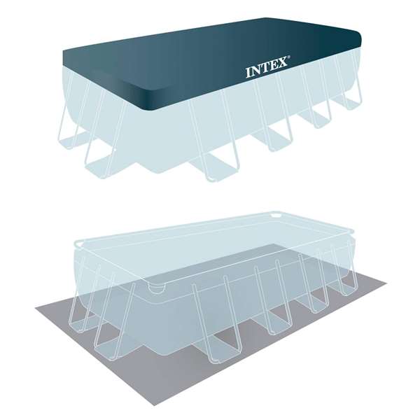 Intex Piscina Rectangular Prism Farme con Depuradora y Escalera (3785 Litros) 488x244x107 cm