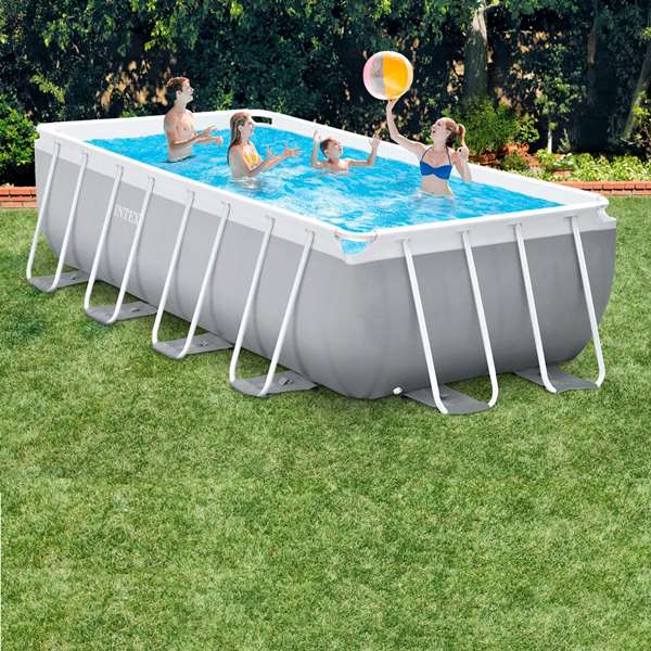 Intex Piscina Rectangular Prism Farme con Depuradora y Escalera (3785 Litros) 488x244x107 cm