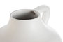 DKD Home Decor Jarrón de Gres con Asa Blanco Artesanal