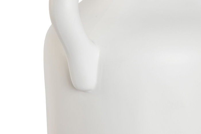 DKD Home Decor Jarrón de Gres con Asa Blanco Artesanal