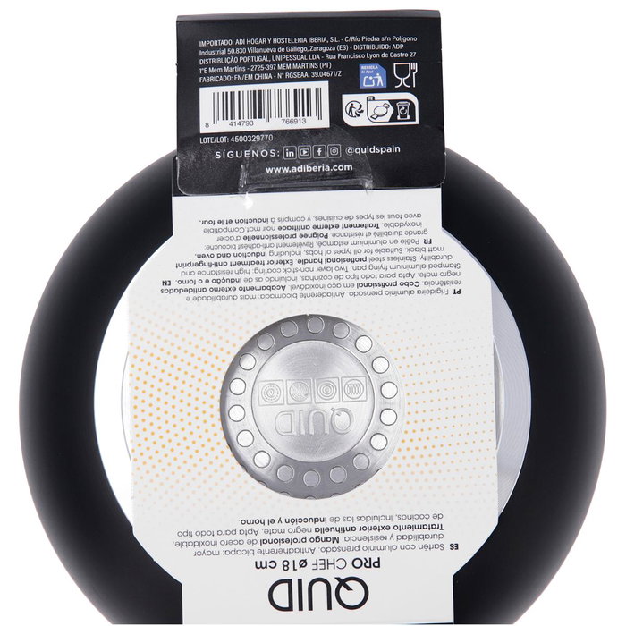 Quid Sartén Aluminio Estampado Pro Chef 18 cm