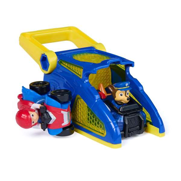 Spin Master Paw Patrol Pup Squad, Vehículo con Lanzador y 2 Vehículos Pup Squad Racers, Surtido de Modelos, Multilingüe, 20x25x8 cm, Juguete para Niños a Partir de 3 Años