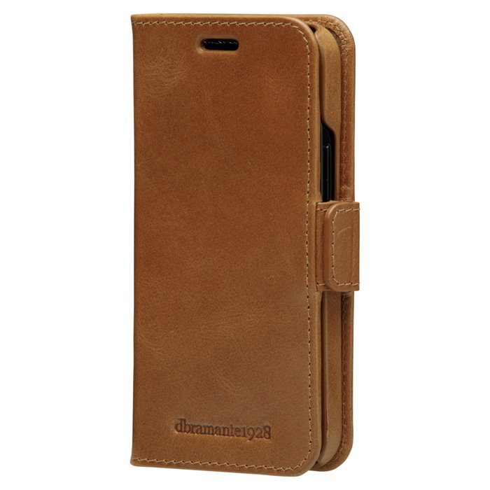 dbramante1928 Lynge Funda Cartera de Cuero para Apple iPhone 12 Mini - Color Bronceado