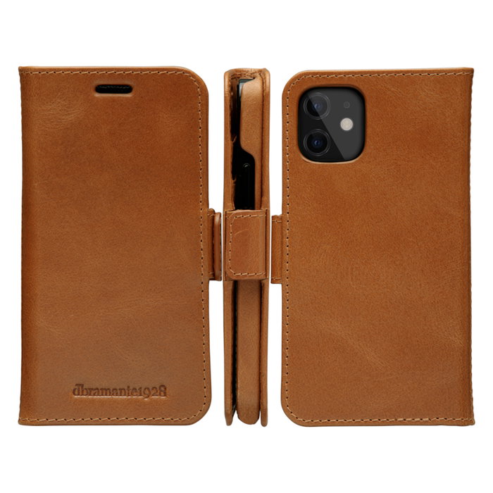 dbramante1928 Lynge Funda Cartera de Cuero para Apple iPhone 12 Mini - Color Bronceado