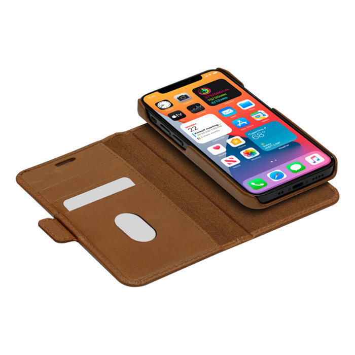 dbramante1928 Lynge Funda Cartera de Cuero para Apple iPhone 12 Mini - Color Bronceado