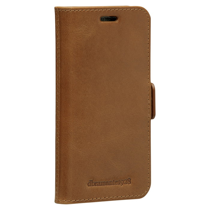 dbramante1928 Lynge Funda Cartera de Cuero para Apple iPhone 12 Mini - Color Bronceado
