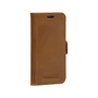 Dbramante1928 Lynge Funda Cuero Cartera para iPhone 12 Mini, Color Bronceado, Soporte de Sobremesa y Bolsillos para Tarjetas