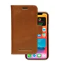 Dbramante1928 Lynge Funda Cuero Cartera para iPhone 12 Mini, Color Bronceado, Soporte de Sobremesa y Bolsillos para Tarjetas