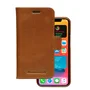 Dbramante1928 Lynge Funda Cuero Cartera para iPhone 12 Mini, Color Bronceado, Soporte de Sobremesa y Bolsillos para Tarjetas